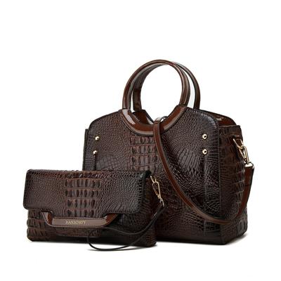 New Stylish Cross-Border Fashion Crocodile Pattern Large Capacity Handbag New Trendy Women's Crossbody Bag Textured Shoulder Bag