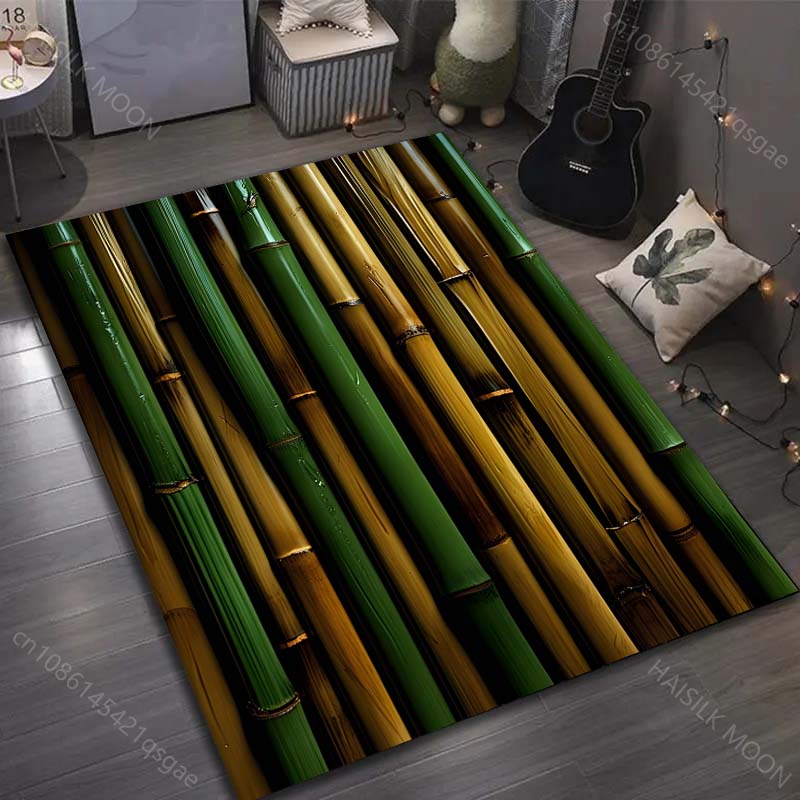 Tappeto Stampato in Bambù Multimisura per Camera da Letto Soggiorno Comodino Divano Tappetino per Pavimento Decorazione Moderna per la Casa Tappeto da Area Tappeto di Lusso