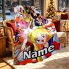 Custom Name Personalized Sailor Moon Print Blanket, Home Decor, Bedroom, Sofa, Camping, Couch, Gifts for Birthday Christmas