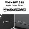 VW 4Pcs Car Audio Decorate 3D Aluminum Emblem Badge Sticker Decal For VW Rline GTI Golf 6 Polo Passat Interior Mouldings