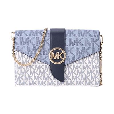 Michael Kors MK Charm-Kette Commuter Klappe Kunstleder Umschlag Umhängetasche Mittel Damen Umhängetasche 32S0G00C6V-407