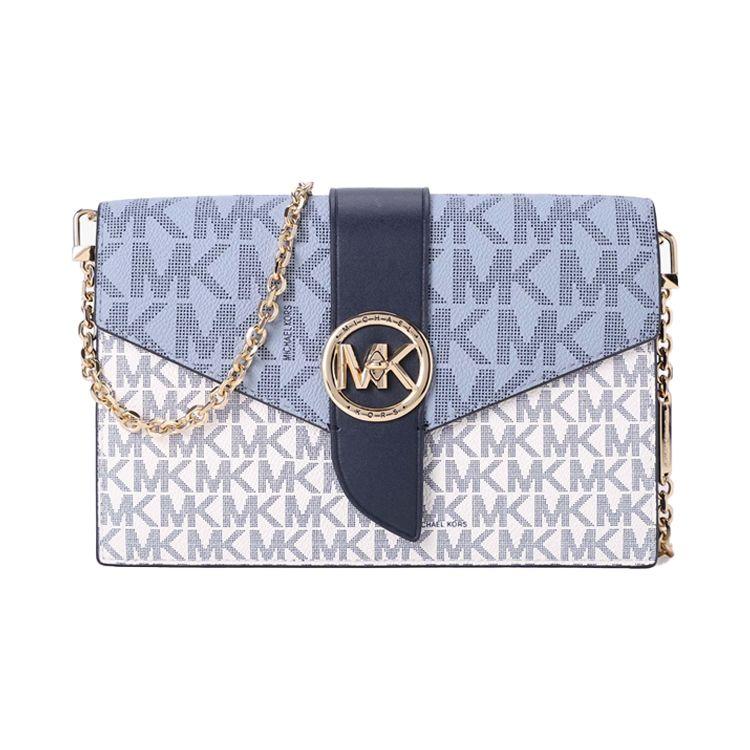 

Michael Kors MK Charm Chain Commuter Flap Faux Leather Envelope Shoulder Bag Medium Women shoulder bag 32S0G00C6V-407 Basic Set (Bag+Dust Bag)