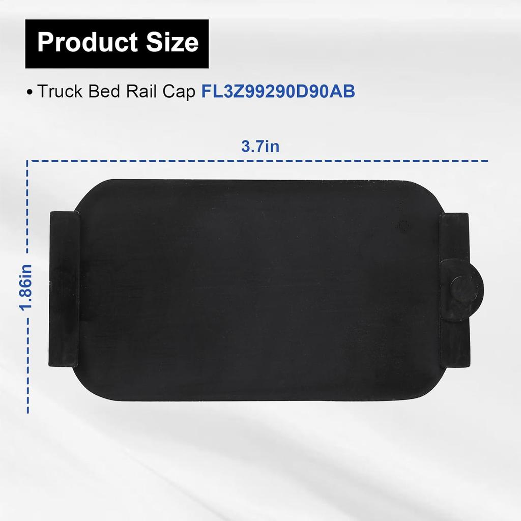 Truck Bed Rail Cap Plastic Bedrail ert Plug Box Stake Pocket Cover Compatible with Ford F150 2015-2024, F250 F350 2017-2024 Replace FL3Z99290D90AB
