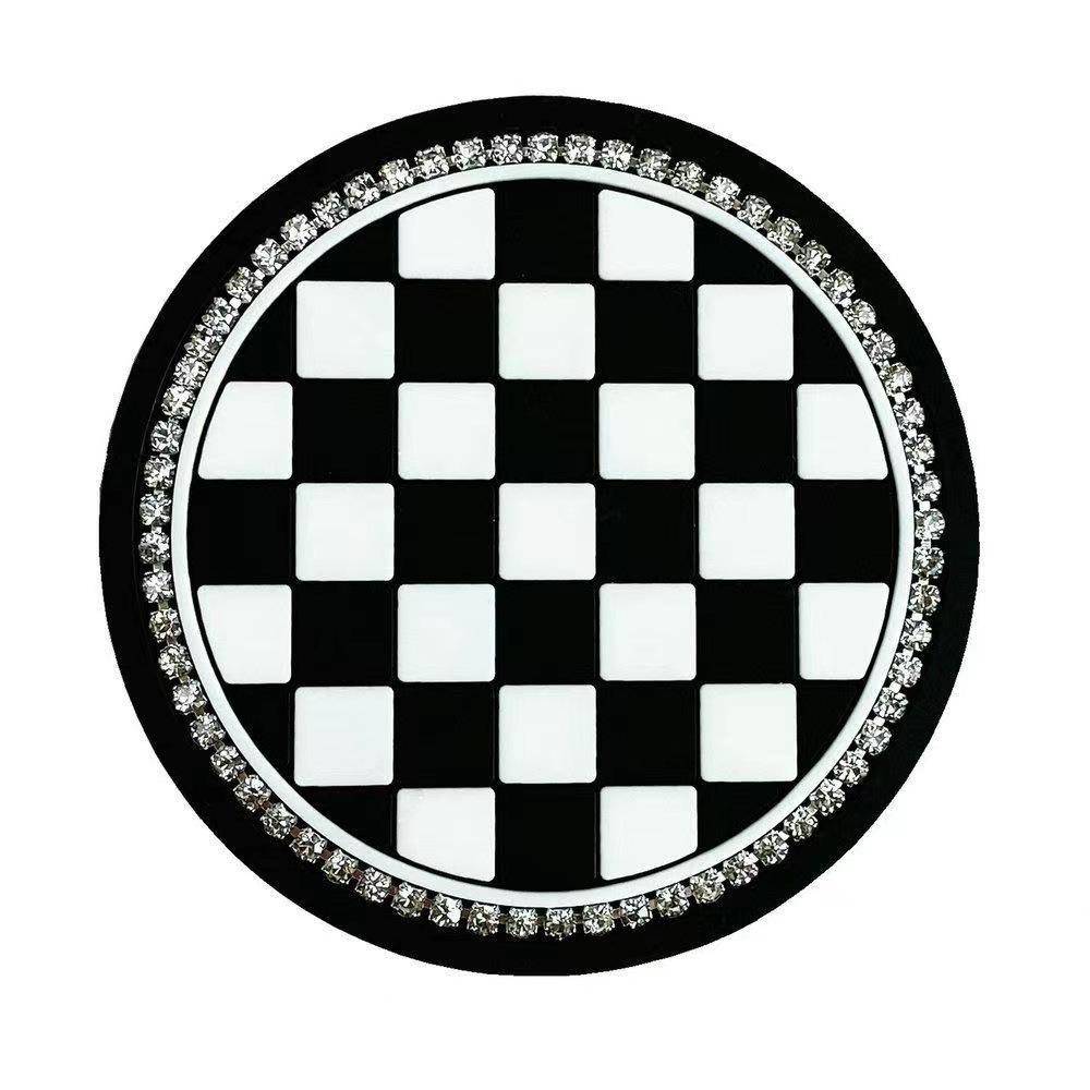 1 Pieza de Posavasos de Coche de Diamante, Posavasos de Flor de Té para Coche, Posavasos de Silicona Antideslizantes, Alfombrillas de Posavasos de Agua para Interior de General Motors