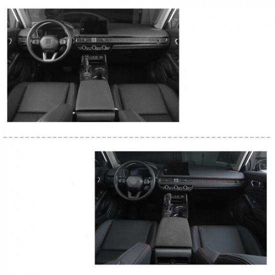 Steering Wheel Strip Panel Cover Trim For Honda Civic 11th 2022-2023 Black Suede