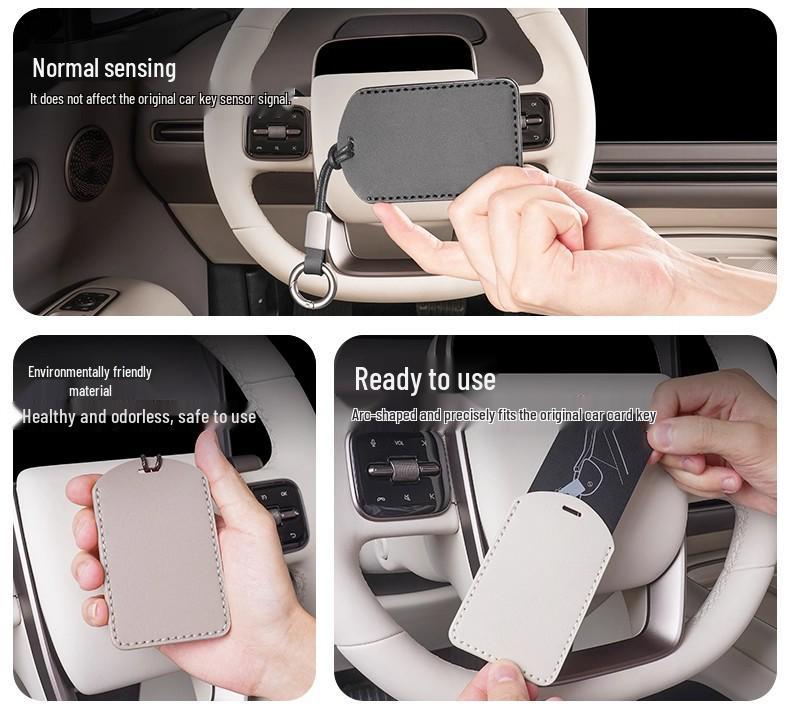 i8/i6 Key Fob Case Card with NFC Full Coverage - Napa Leather Car Accessory