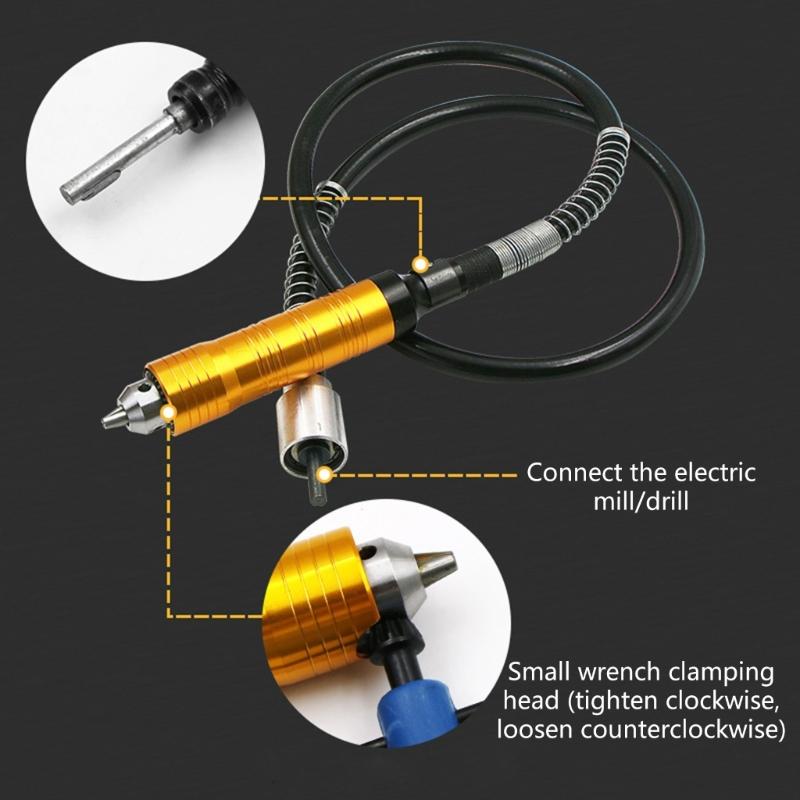 Flexible Shafts 6.5mm Flexible Shafts Handpiece Chuck Separate Mini Grinder Electric Drill Handle Converters Attachment
