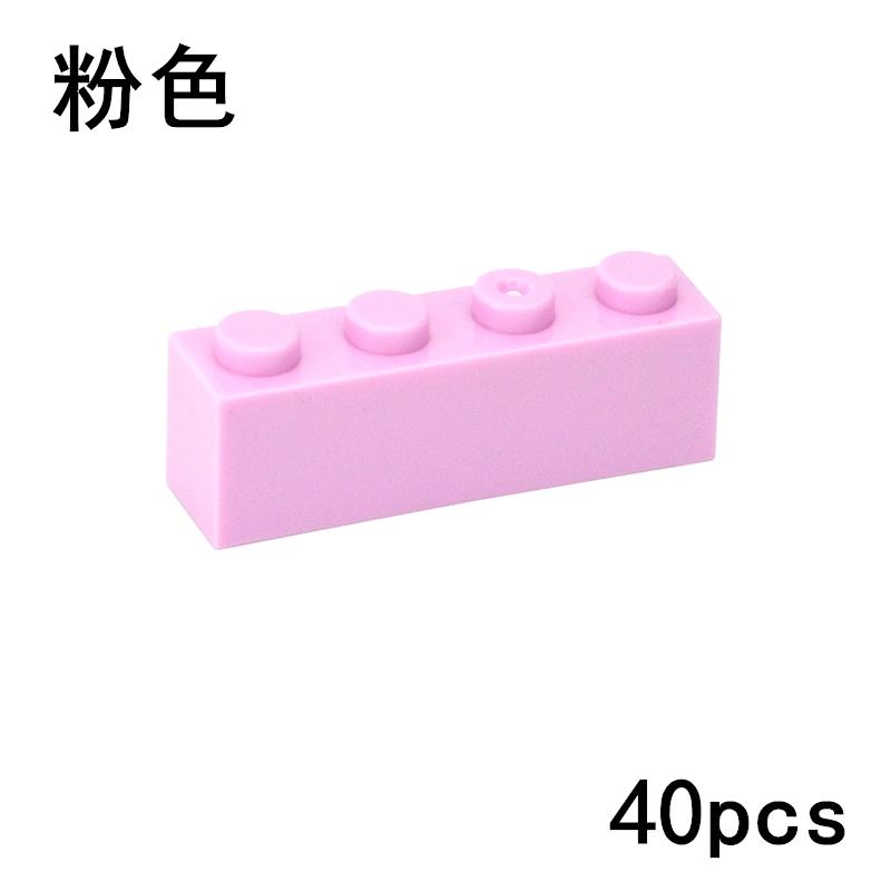 40PCS DIY 1x4 Dots Thick Figures Bricks Educational Creative Size 1*4 Dots Building Blocks Compatible With 3010 Toy For Children