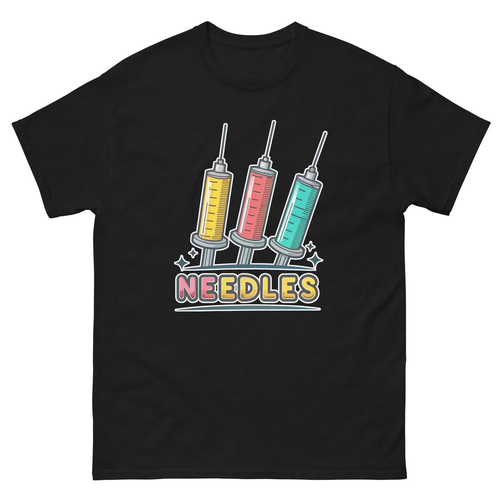 Needles Hospital Health Medical Safety T-Shirt S