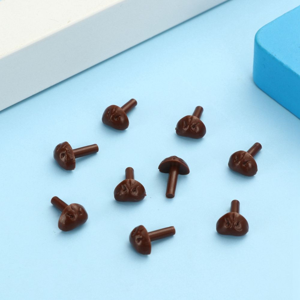 10pcs Craft Bear Buttons DIY Tool Doll Noses Safety Parts Triangle Nose Dolls Accessories
