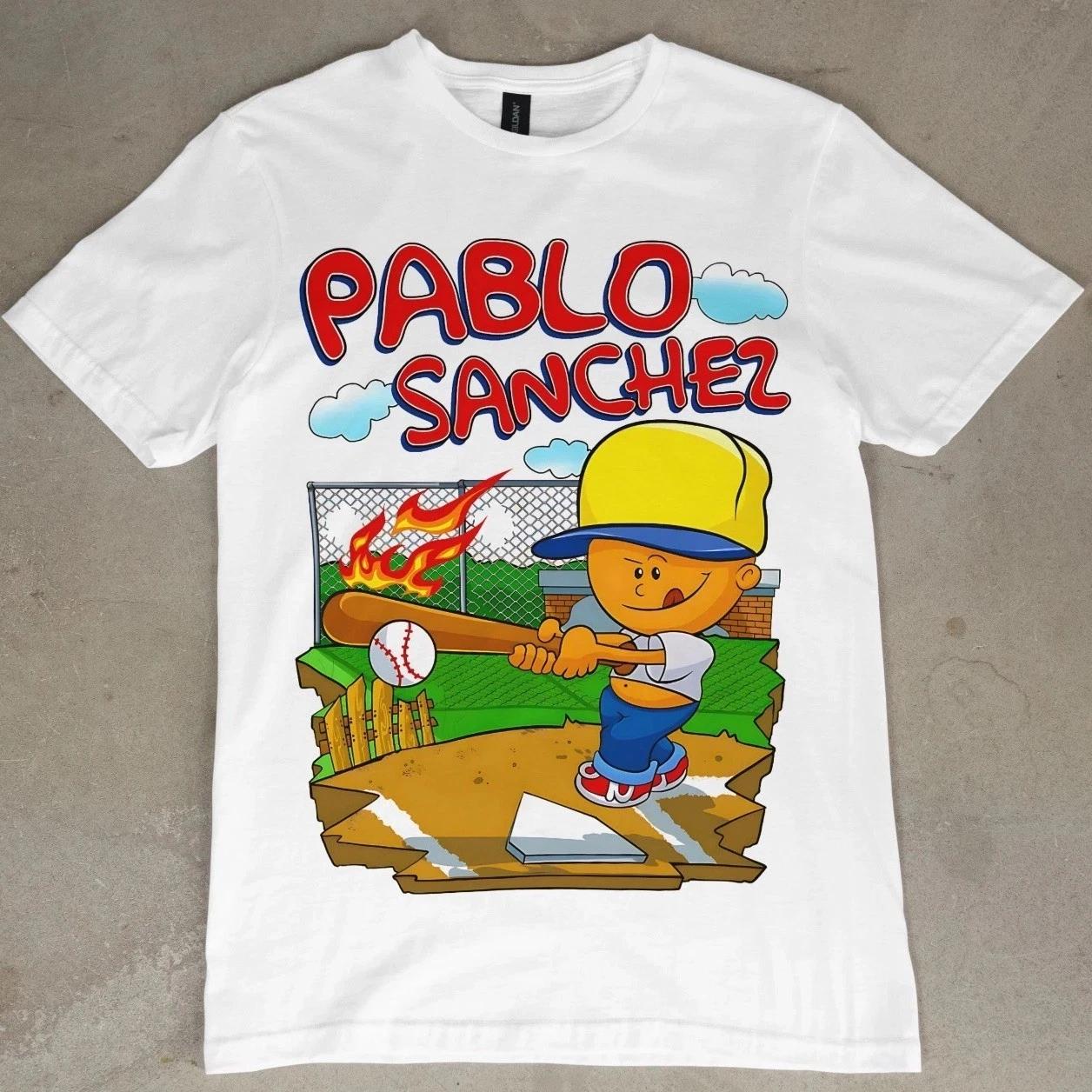 

Pablo Sanchez T-Shirt Backyard Baseball Legend Tee Retro Gamer Shirt Men Women 2 L