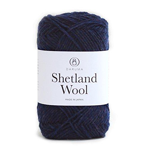 

Yokota DARUMA Shetland Wool Yarn, Medium Thickness, Col. 5, Blue, 50g, Approx. 136m, Set of 5, 6380