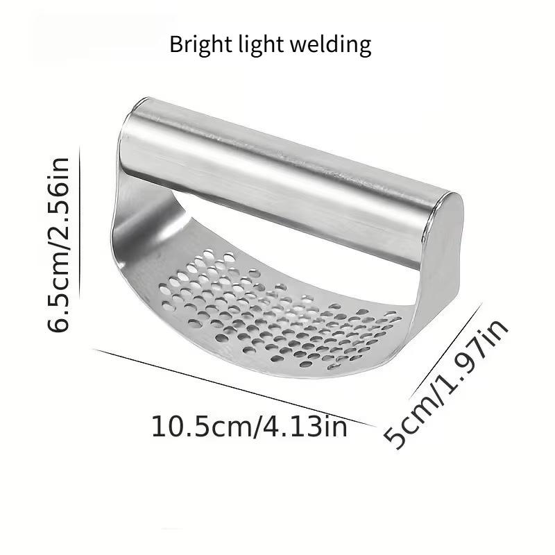 Stainless Steel Garlic Press Manual Garlic Press Squeezer Ergonomic Ginger Garlic Crusher for Vegetable Kitchen Accessories