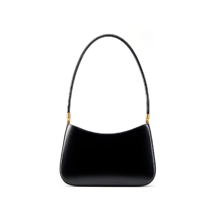 

2025 New Niche Design Commuting Underarm Bag Versatile Textured Single-Shoulder Genuine Leather Women s Bag Baguette Bag Simple Women s Bag чёрный