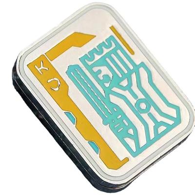 Carte magnétique lumineuse, pièce haptique, jouet anti-stress EDC, plaque de poussée mécanique, jouet sensoriel anti-stress en métal