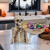 Resin Skull Tray Decorative Ornament - Versatile Indoor/Outdoor Halloween Decoration, Creative Room Accent, Ideal Holiday Gift