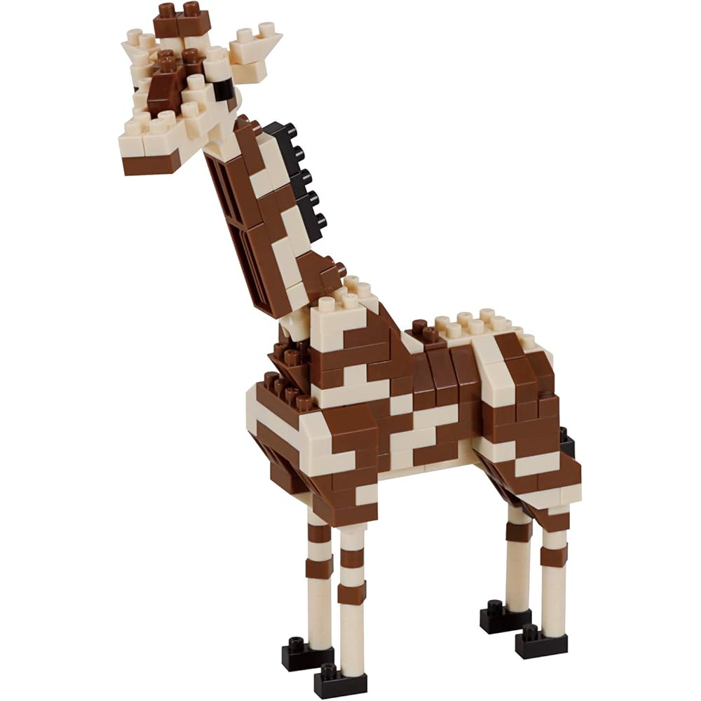 Kawada Nano Block Giraffe Building Kit 4.5 x 3.5 x 5.5 inches Educational Toy