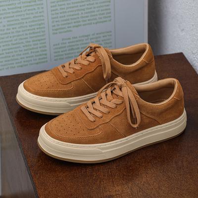 Fashion Men Fashion Cow Suede Leather Shoes Lace-up Oxfords Shoe Breathable Flats Platform Sneakers Party Prom Outdoors Hiking Footwear