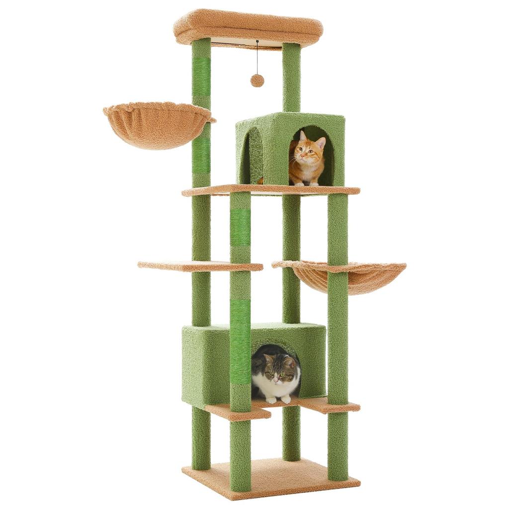 PETEPELA Cat Tower for Large for Multiple Large Cat Claw Hemp Space Lack of Large Cat 170cm Cats, Cats, Slim, Tower, Sharpener, Rope, Hammock,