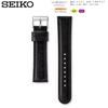 Watch Genuine Leather with Care Instructions [Seiko] Band, 20mm, Strap, Men's, (Black)