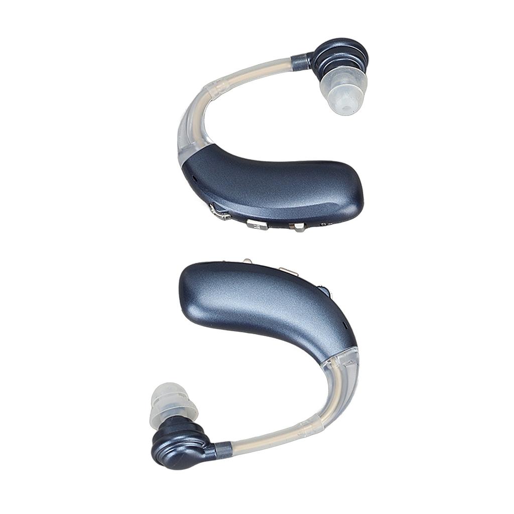 1 Paar Wiederaufladbarer Hörverstärker Bluetooth Stabile Übertragung Rauschunterdrückung Hörhilfe Hörgerät Blau