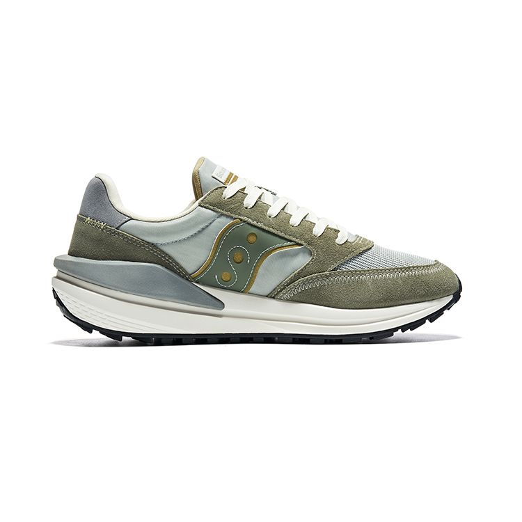 Saucony Jazz Renew Retro Comfortable Nylon Mesh Slip Resistant Durable Low Top Casual Running Shoes Unisex sneaker Gray Green S79040-6