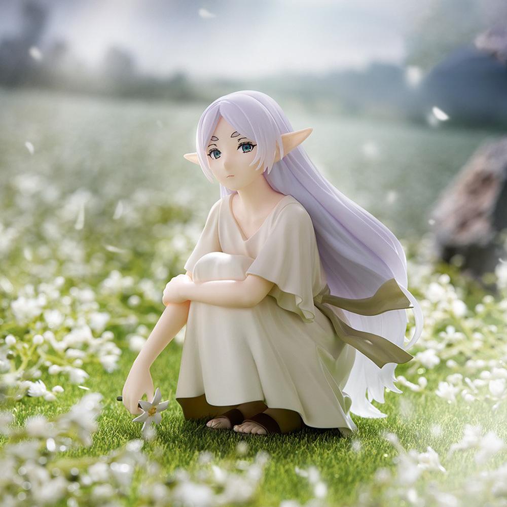 10cm Anime figure Frieren Squat Posture White Skirt  Action figures Frieren Figurine Doll PVC Model Toy Collection Statue  Gift