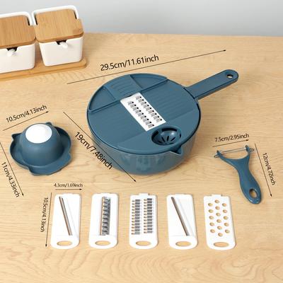 1conjunto/9 peças Fatiador de Mesa Multifuncional para Manual Congelado Carne Gordura Rolo de Carne Bovina Máquina de Corte Frutas Legumes Fatiador Simples