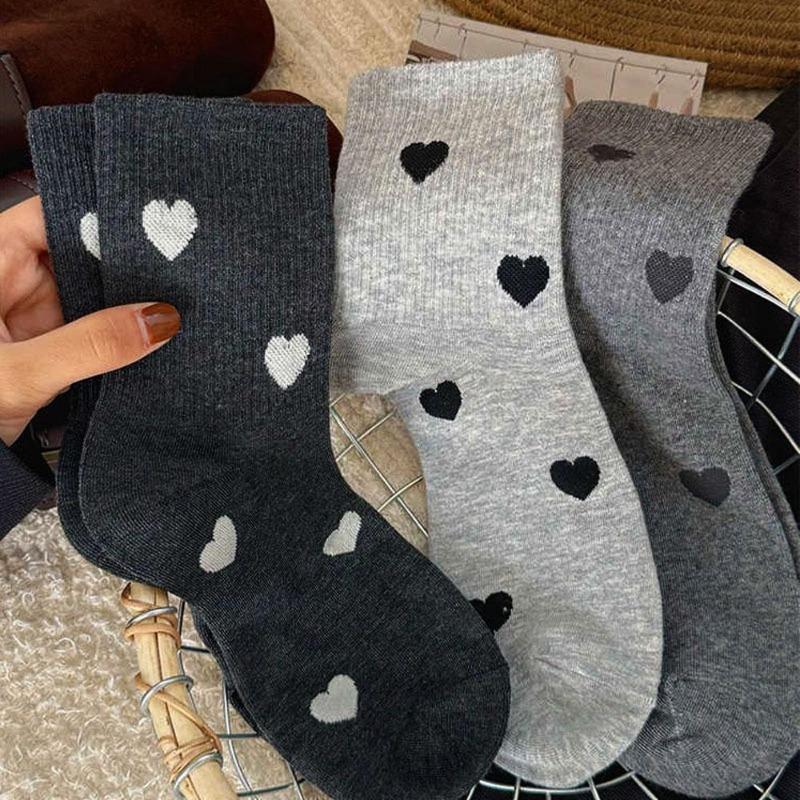 5 Paar Lustige Socken Baumwolle Damen Socken Für Herz Lolita Niedlich Damen Socken Set Y2k Kawaii Studenten Socken