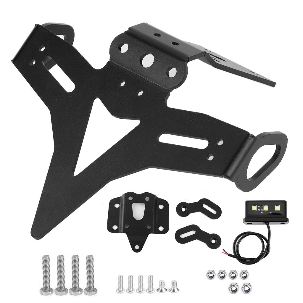 Rear License Plate Holder Tail Tidy Fender Eliminate with LED Light Fit for Yamaha MT‑07 FZ‑07 13‑20