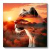 Diamond Painting Sunset Elephant Handmade 5D Diy Full Kits Diamond Mosaic Reflection Art Kit Handmade Home Decor New Arrivals