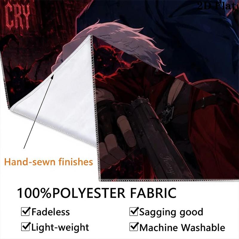 Devil May Cry Wall Tapestry Aesthetic Wall Hanging Printed Fabric Blanket Decorative Tapestries for Bedroom Living Room Home Decor