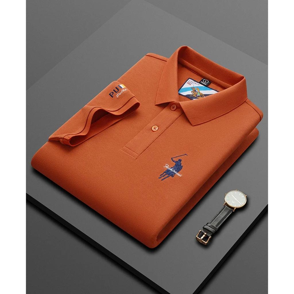 STORN Luxe Borduur Heren Poloshirt Zomer Dun Ademend 100% Katoen Zwart Marineblauw Kraag Korte Mouwen Tops Merk Kleding