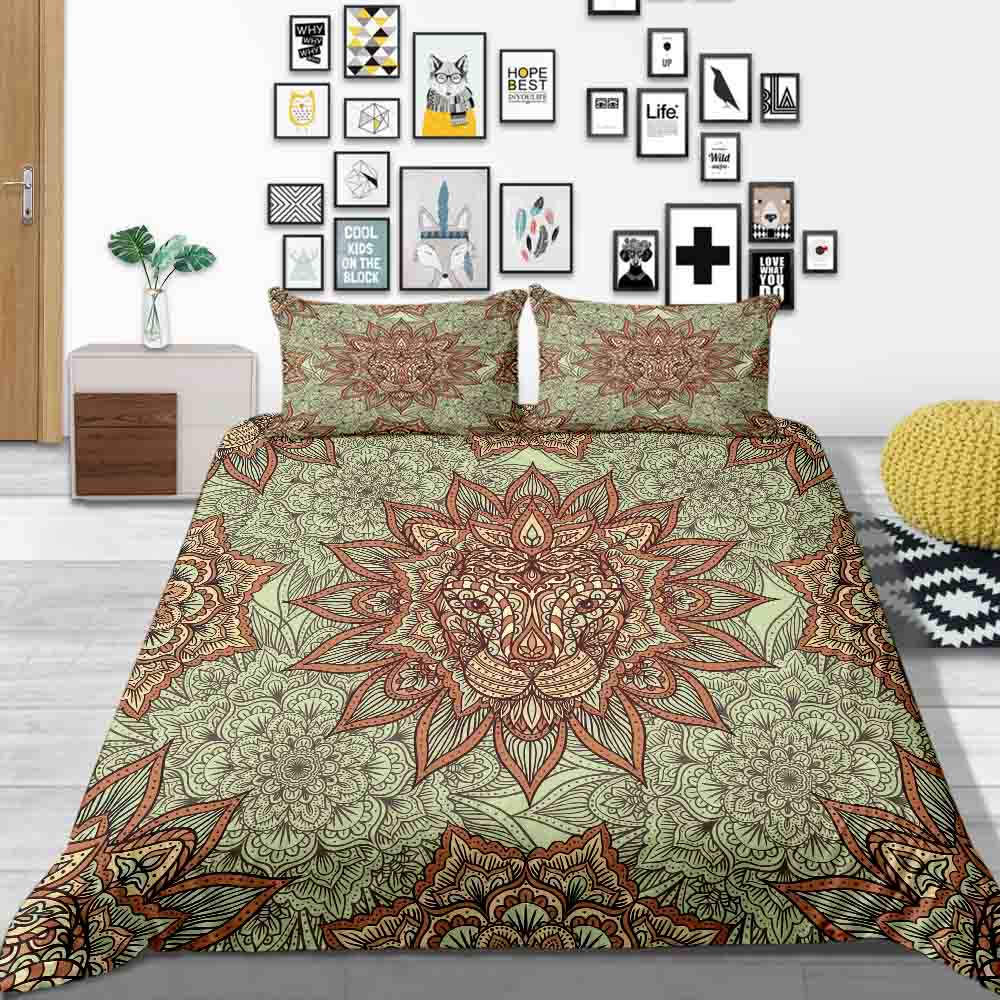Povlečení v bohémském stylu Souprava na přikrývku Boho Souprava domácího povlečení Polyesterová souprava na polštář pro muže