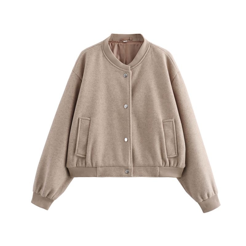 Spring Fashion Style Casual Easiest for Match round Neck Long Sleeves Short Soft Pilot Jacket Outwear 3046272