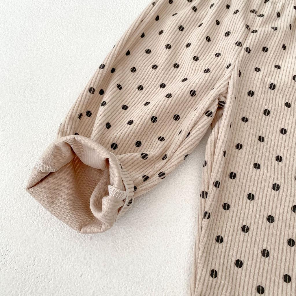 2025 Autumn Baby Pants Boys and Girls Korean Version Loose Polka Dot Corduroy Fashion Casual Sports Pants