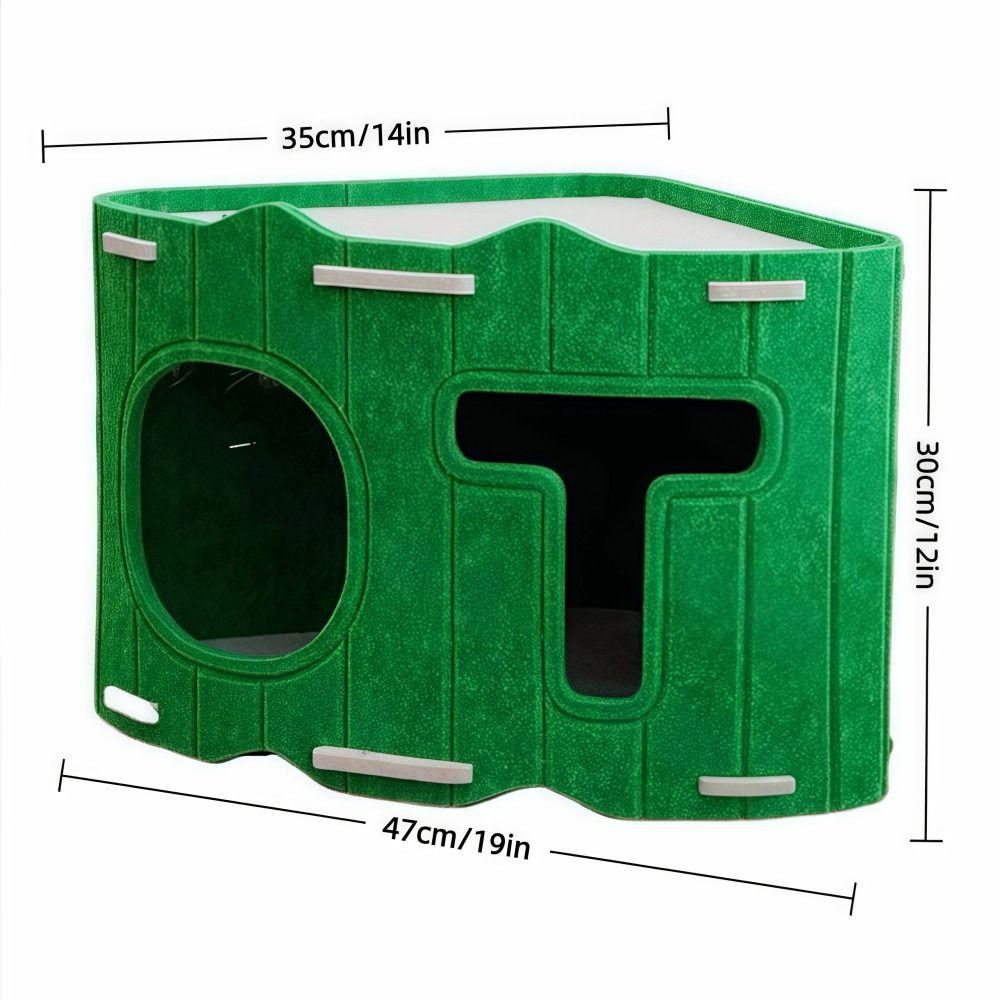 Casa para Gatos Tudo-em-um com Furos Condomínio para Gatos Estilo Japonês Casa Castelo para Gatos Quatro Estações