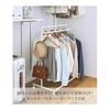 Yamazaki Jitsugyo Increased Storage Capacity Hanger Rack 2 Tiers White W78.4 X D42 X H96.2cm (Including Casters) Tower Closet with Casters 1435