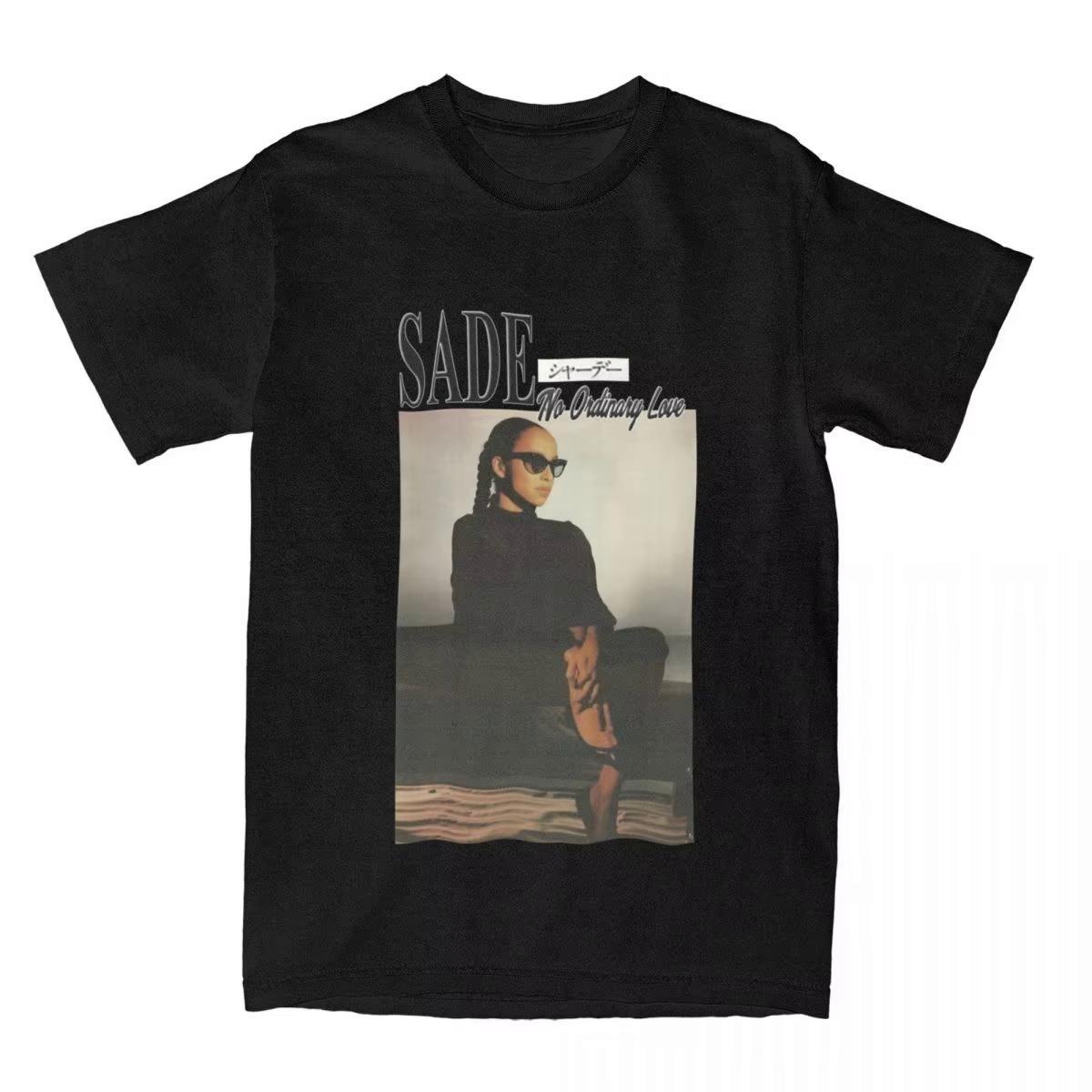 GUOYAN TOP Heren T-shirts S-Sade Adu Zanger Vintage 100% Katoen T-shirt Korte Mouw T-shirt Ronde Hals Kleding Plus Size S