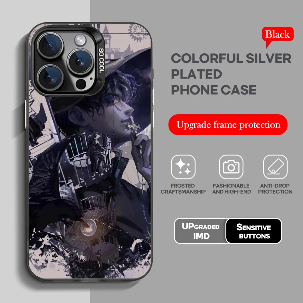 Lord of Mysteries Phone Case black IMD Colorful Silver Suitable case for iPhone 17 16 e 15 14 13 12 11 Pro Max