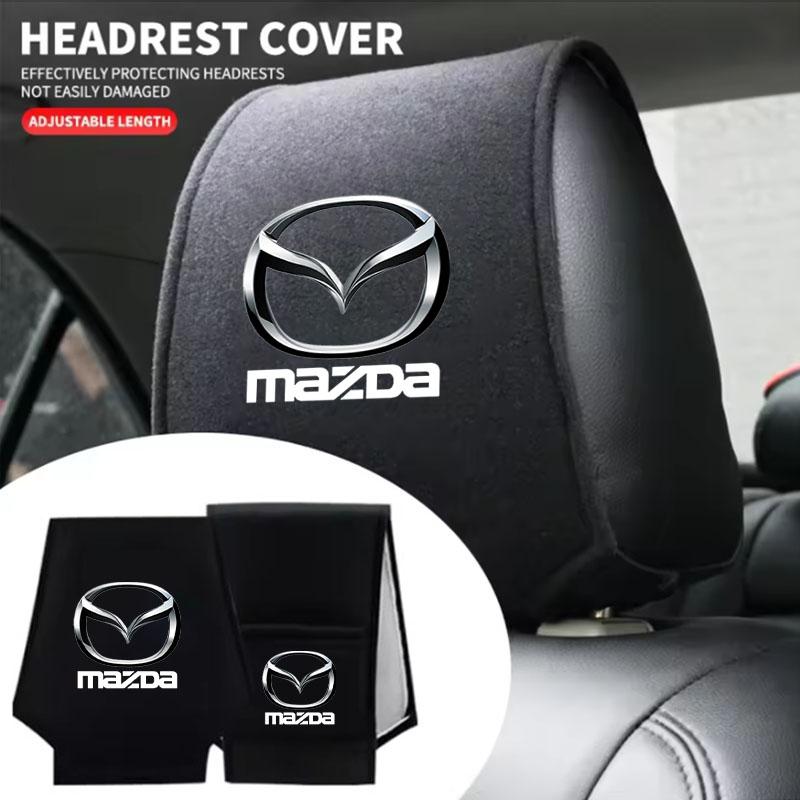 Car Seat Headrest Cover Pillow Case Cushion Neck Cover for Mazda 3 bk bl bj bn 323 Axela Atenza CX-3 CX-4 CX5 CX-7 Accessories