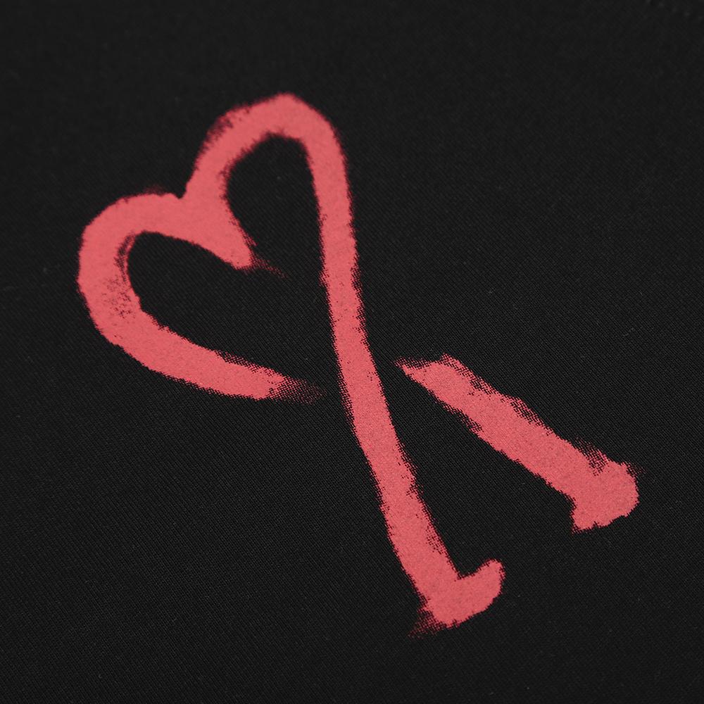 AMI 2025 Summer New Loose Plus Size Pure Cotton Printed Men's T-shirt