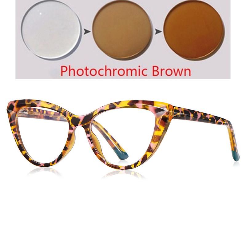 Transparent Purple Frame Cat Eye Nearsighted Glasses For Women Fashion Shortsighted Prescription Eyeglasse 0 -0.5 -0.75 To -6.0