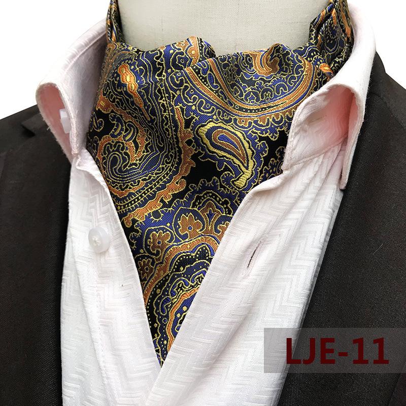 Eșarfă din poliester Jacquard cu flori de caju pentru bărbați - Accesoriu de afaceri pentru guler pentru costum britanic