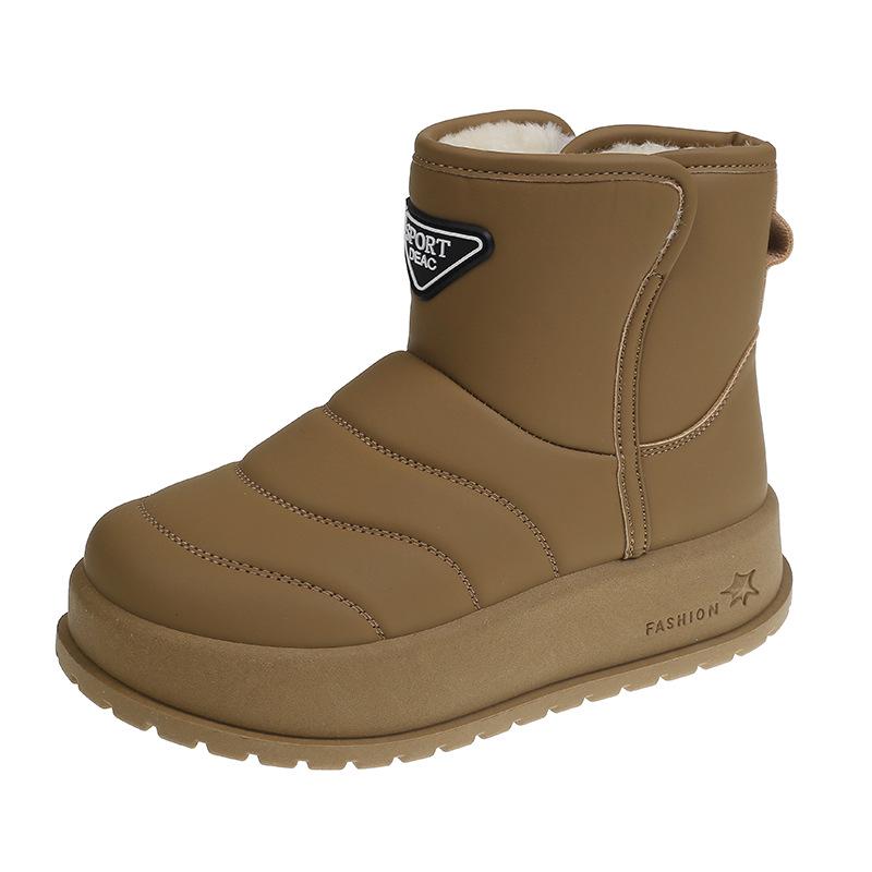 Women's 2024 Winter Velvet High-Top Snow Boots - Warm, Stylish Korean Casual Shoes (Model KT2822)