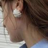 Imitation Baroque Pearl Flower Stud Earrings for Women Luxury Pearl Bead Earrings Personalized Jewelry Accessories