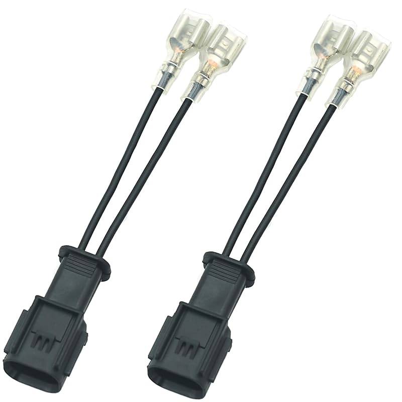 Car Horn Connector Adapter Wiring Harness, Compatible with Ford Chevy Tesla Ram GMC, 2+1 Pack Pigtail Converter for Universal to OEM Horn Replacement