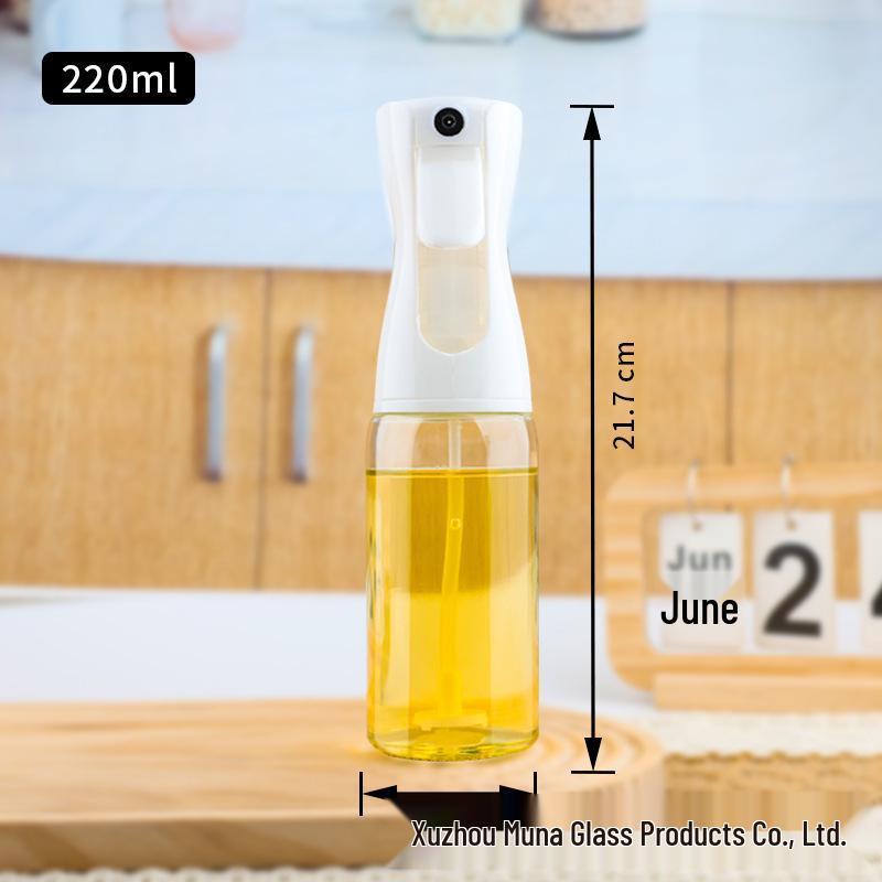 

Glass Olive Oil Spray Bottle with Brush, Press-Type for Kitchen, Barbecue, and Cooking, Food-Grade Oil Control and Storage.