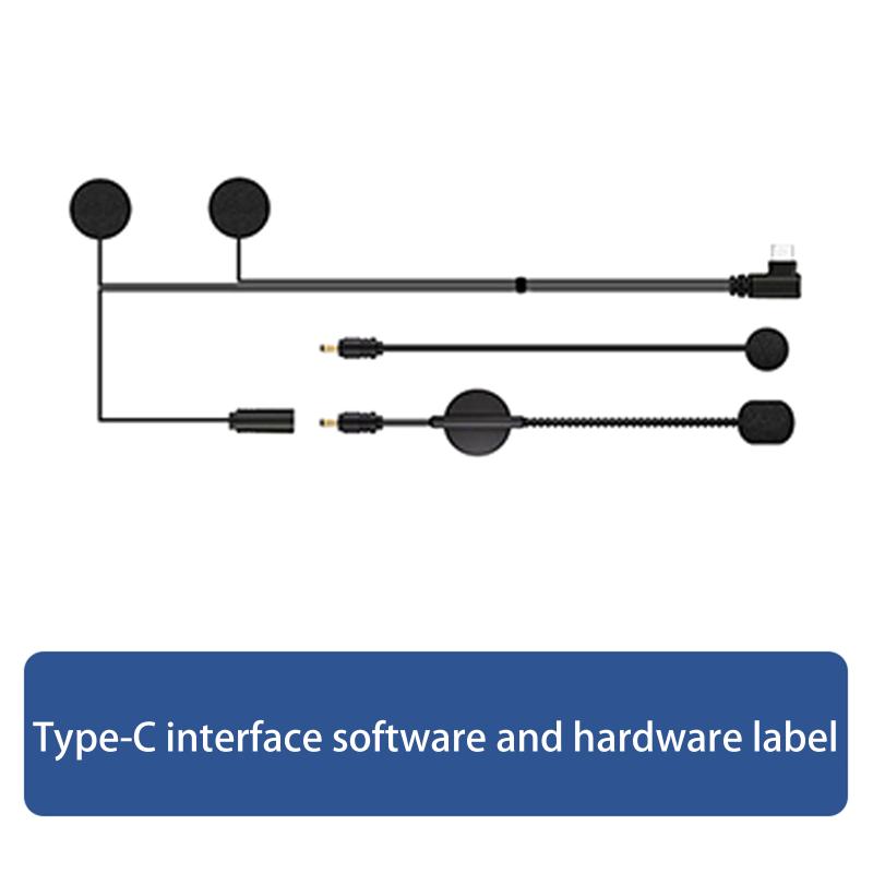 

Hot Sale TYPE-C Interface For Helmet Bluetooth Headset For LEXIN B4FM/GTX/G2P/G16/G1/MeshCom/Novus Motorcycle Audio Set