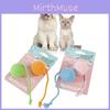 Pet Cotton Rope Toy With Colorful Tail Ball For Cats And Dental Chewing